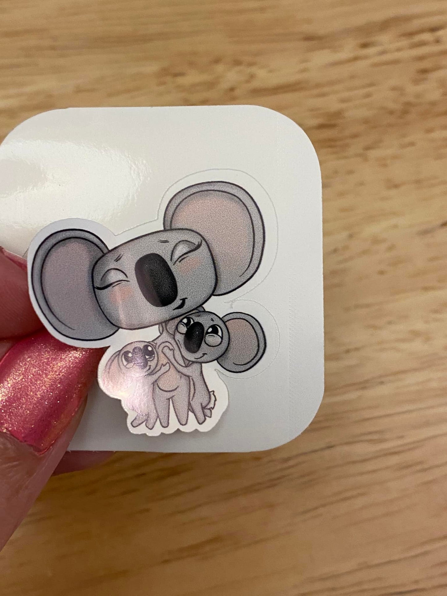 Koala mom and babies STICKER