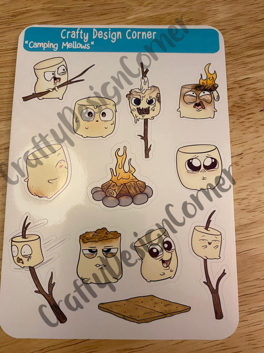 Roasting MarshMallow Sticker Sheet