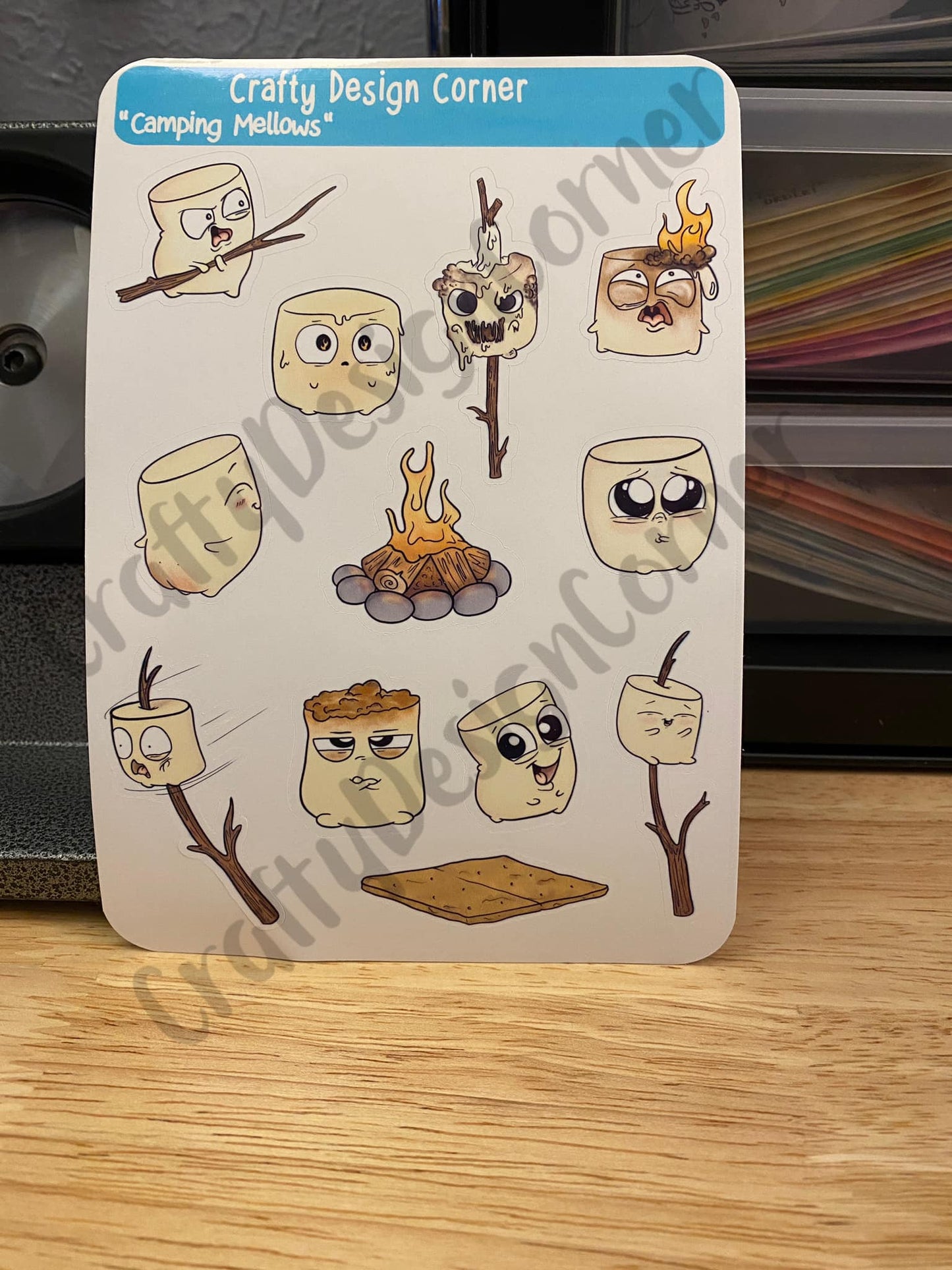 Roasting MarshMallow Sticker Sheet