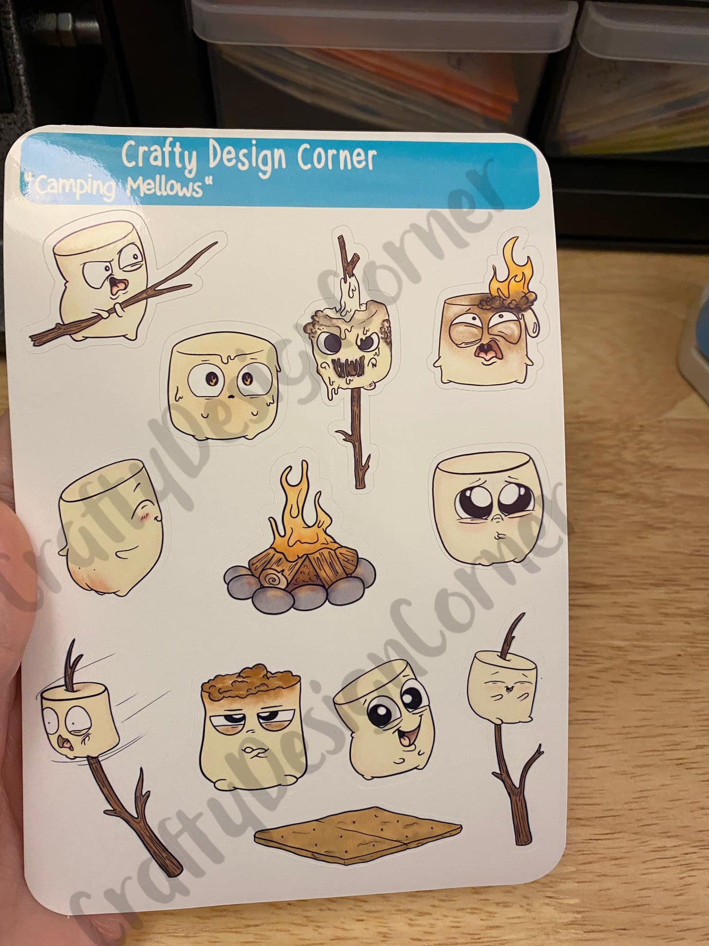 Roasting MarshMallow Sticker Sheet