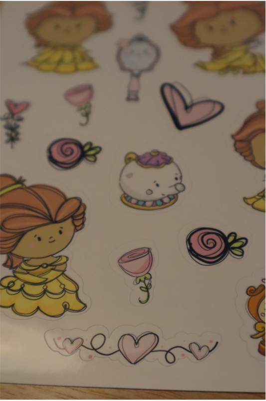 Oopsie Page of Stickers of Princess