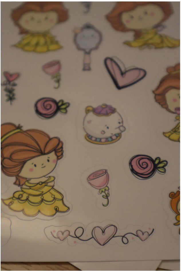 Oopsie Page of Stickers of Princess