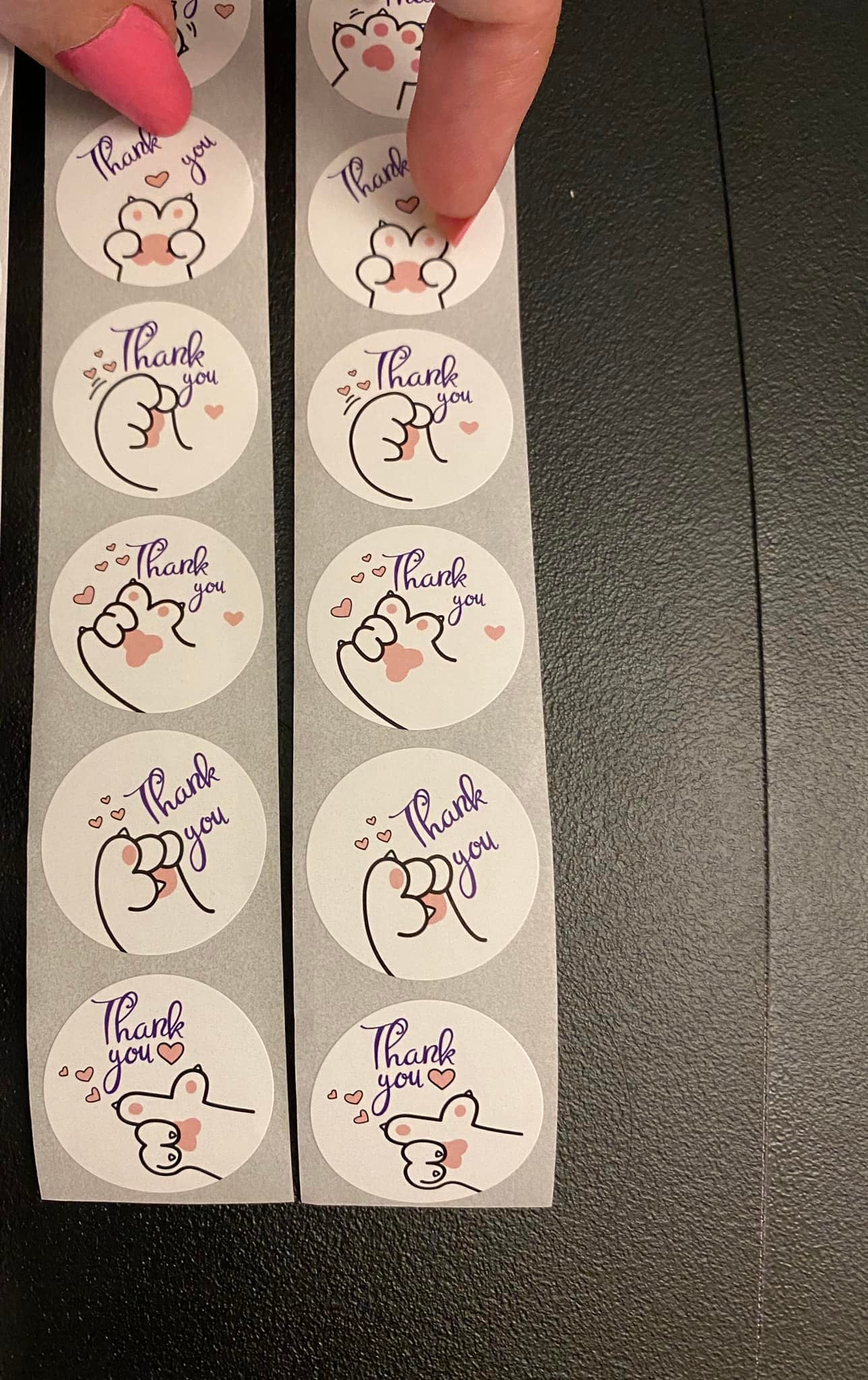 24 pcs Paw Thank you Stickers