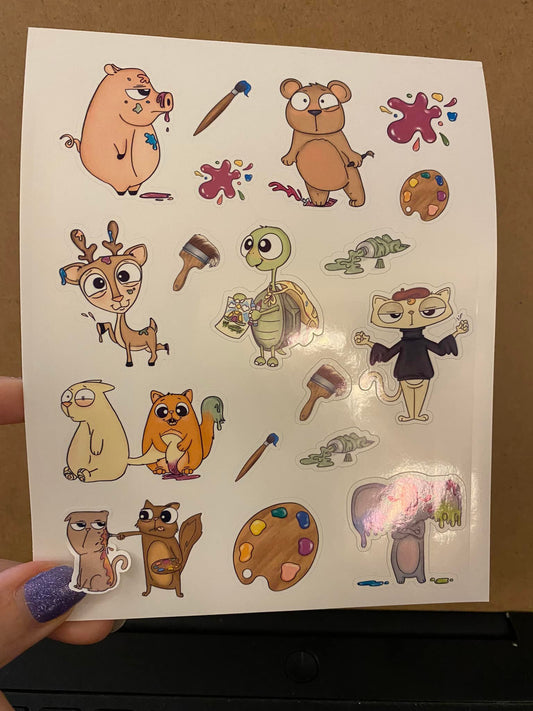 Painting Buddies Sticker Sheet
