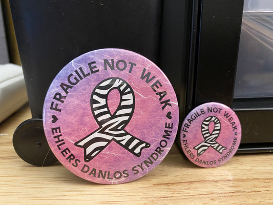 1.25" Button Pin Ehlers Danlos Syndrome Design awareness