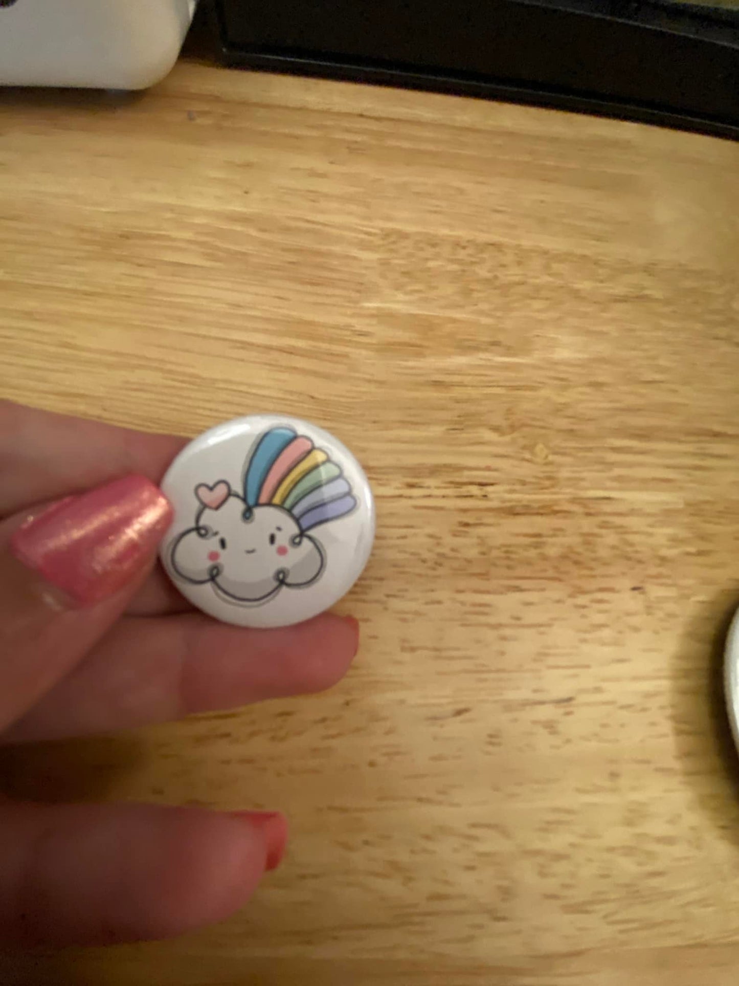 1.25" or 2.25" Happy Cloud Rainbow