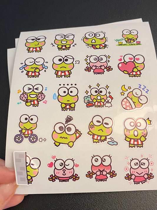 1" Planner Frog Sticker Sheet