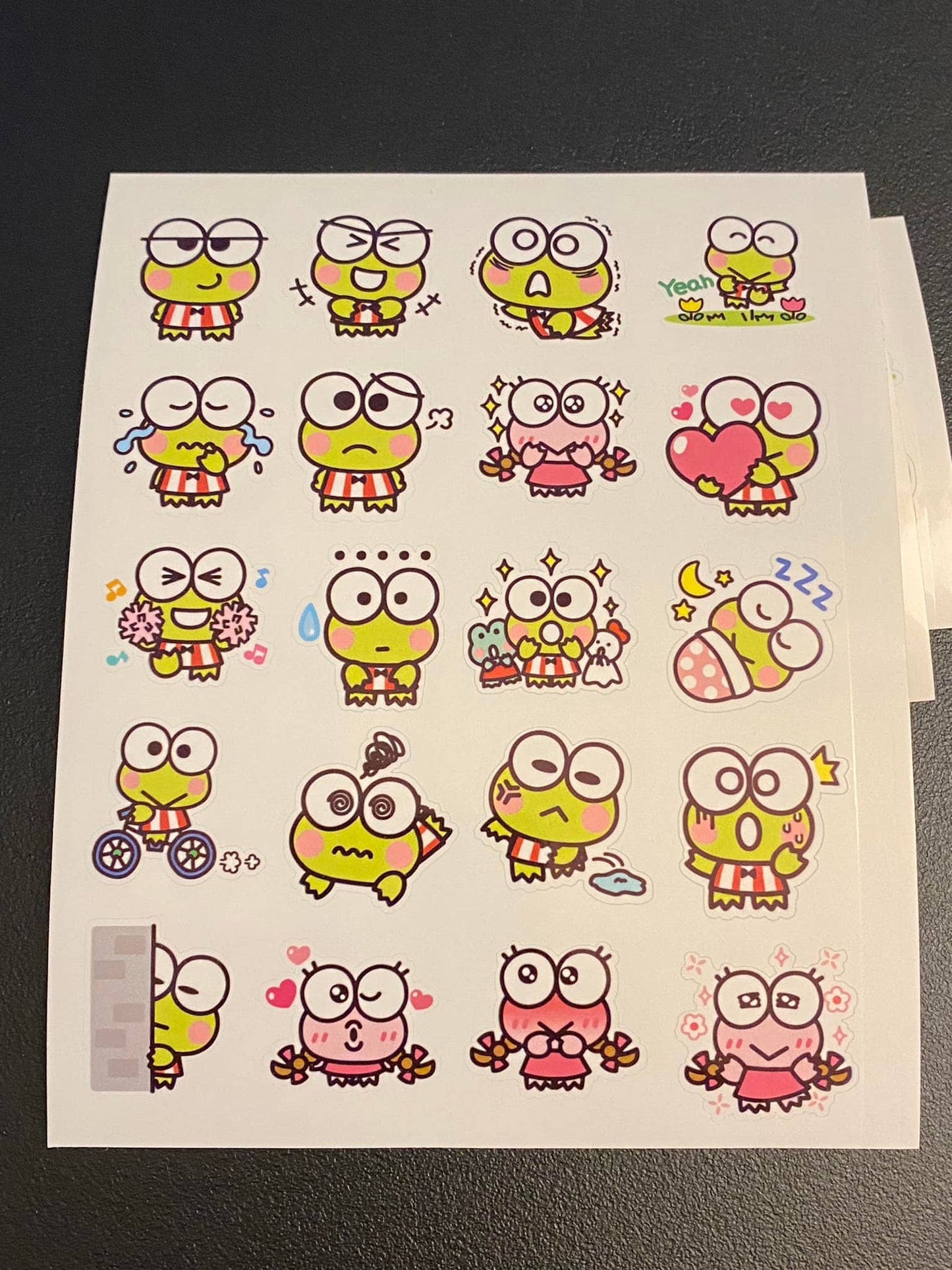 1" Planner Frog Sticker Sheet