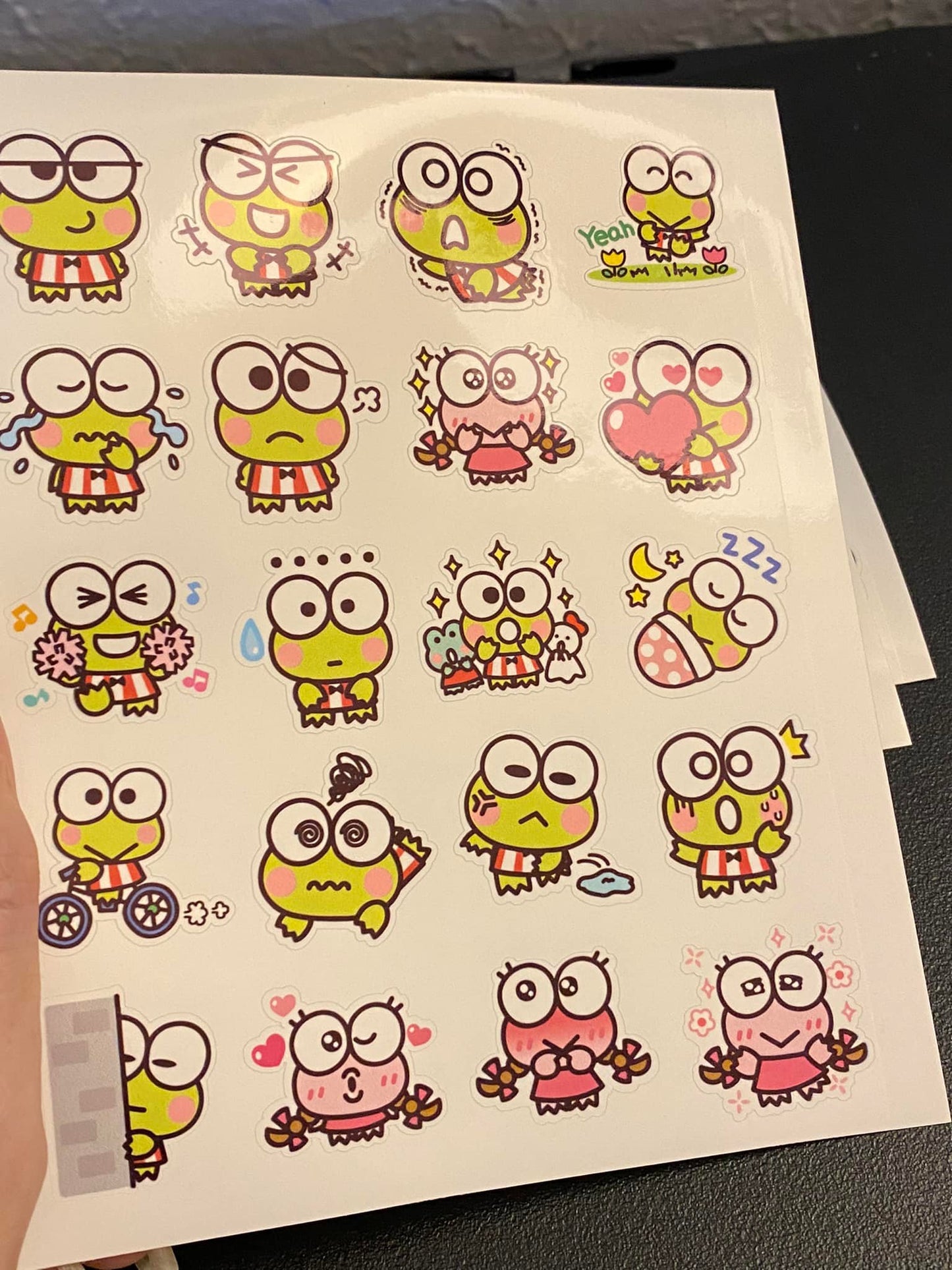 1" Planner Frog Sticker Sheet