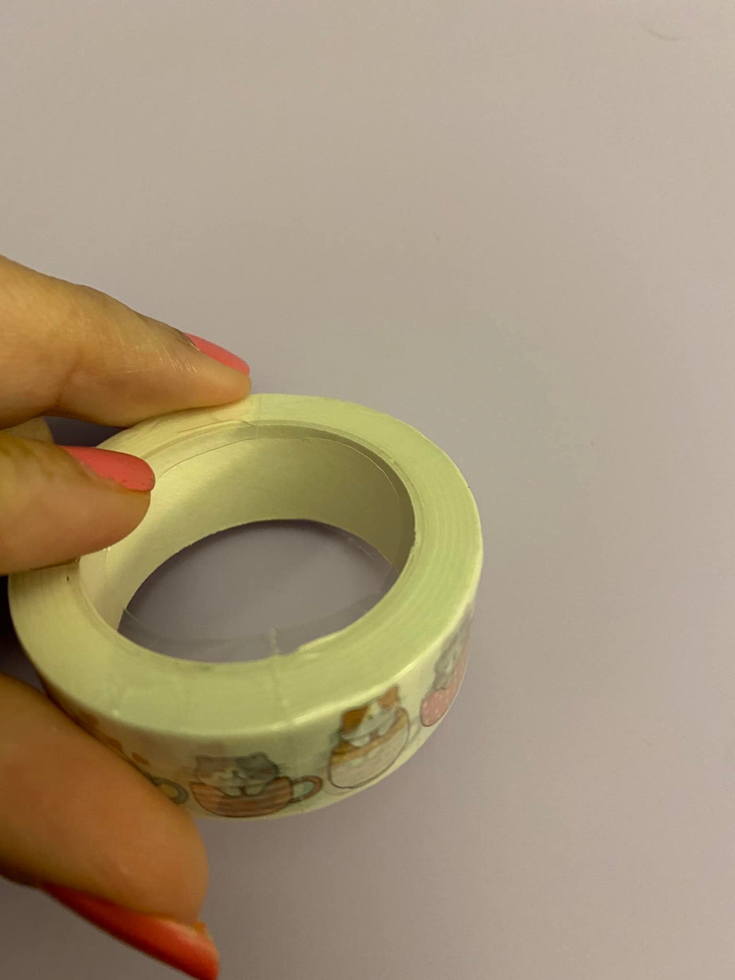 Big Roll of Tea Cup Cats Washi Tape