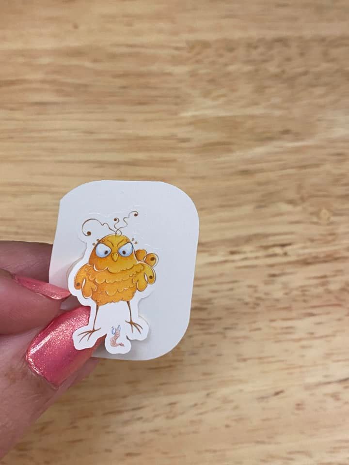 Angry Baby Chick STICKER