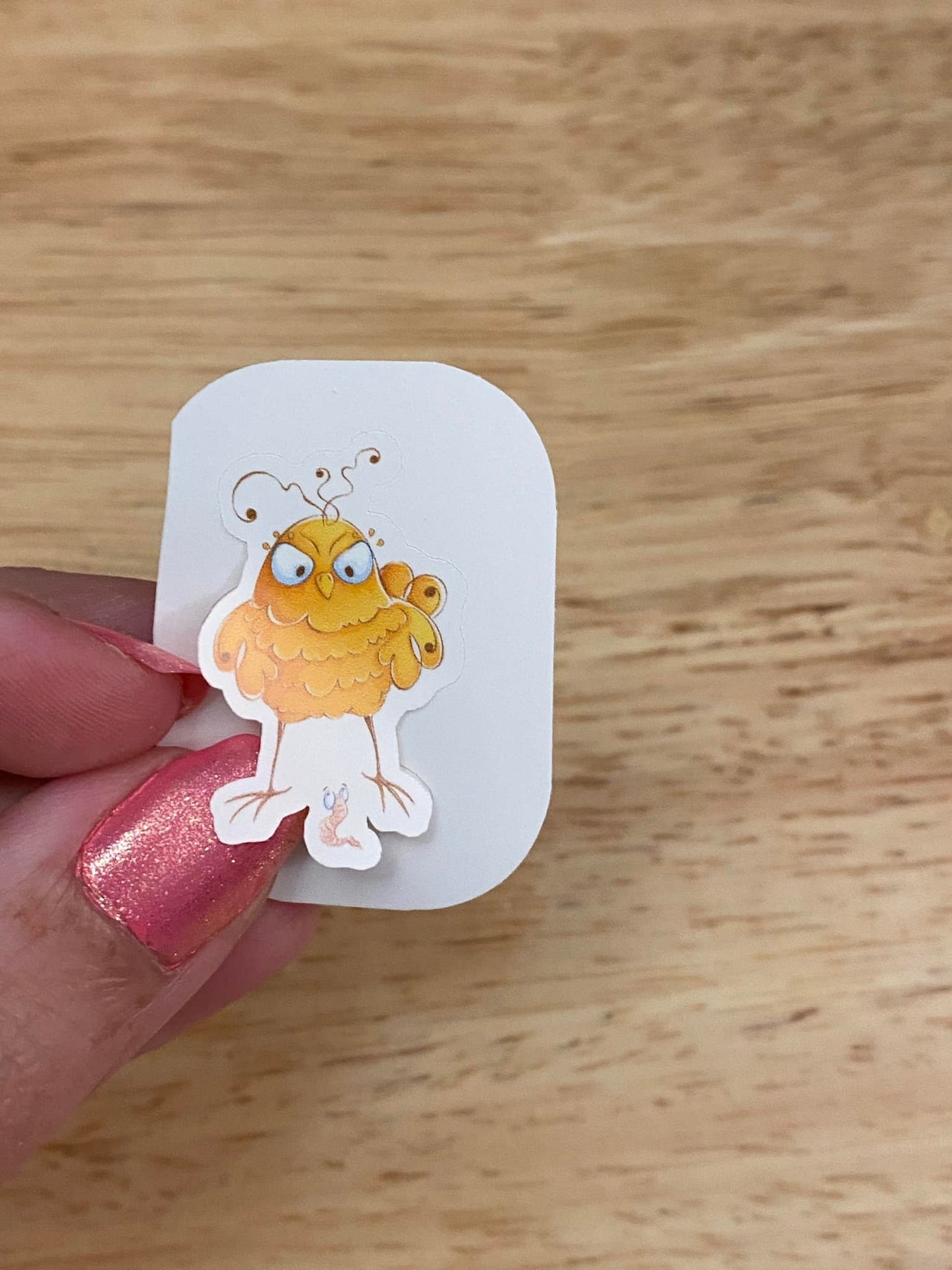 Angry Baby Chick STICKER