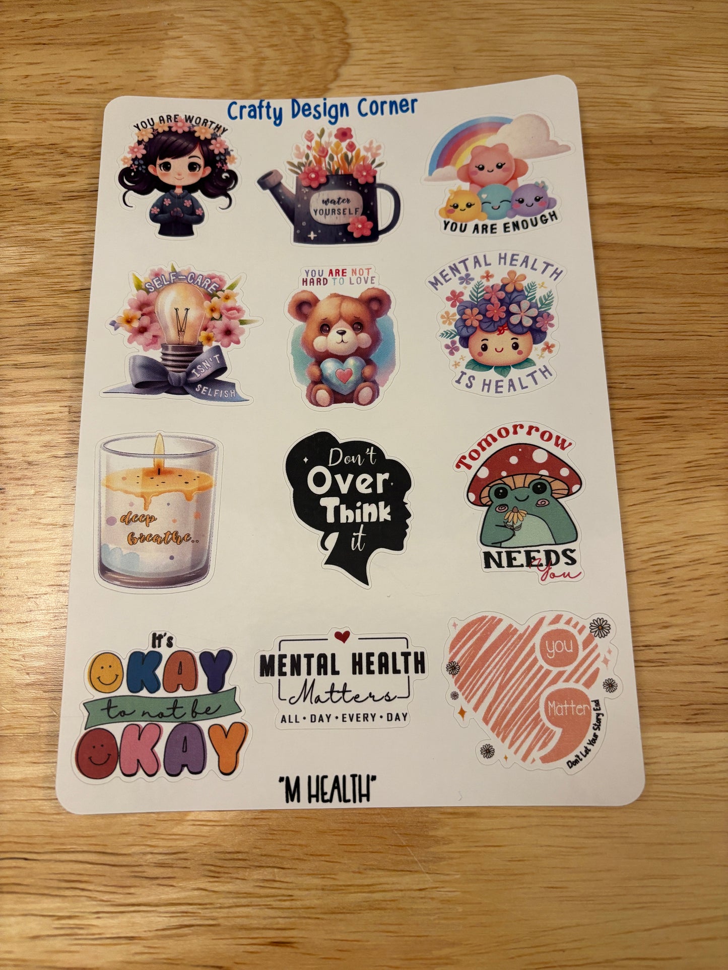 Mental Health sticker sheet 2