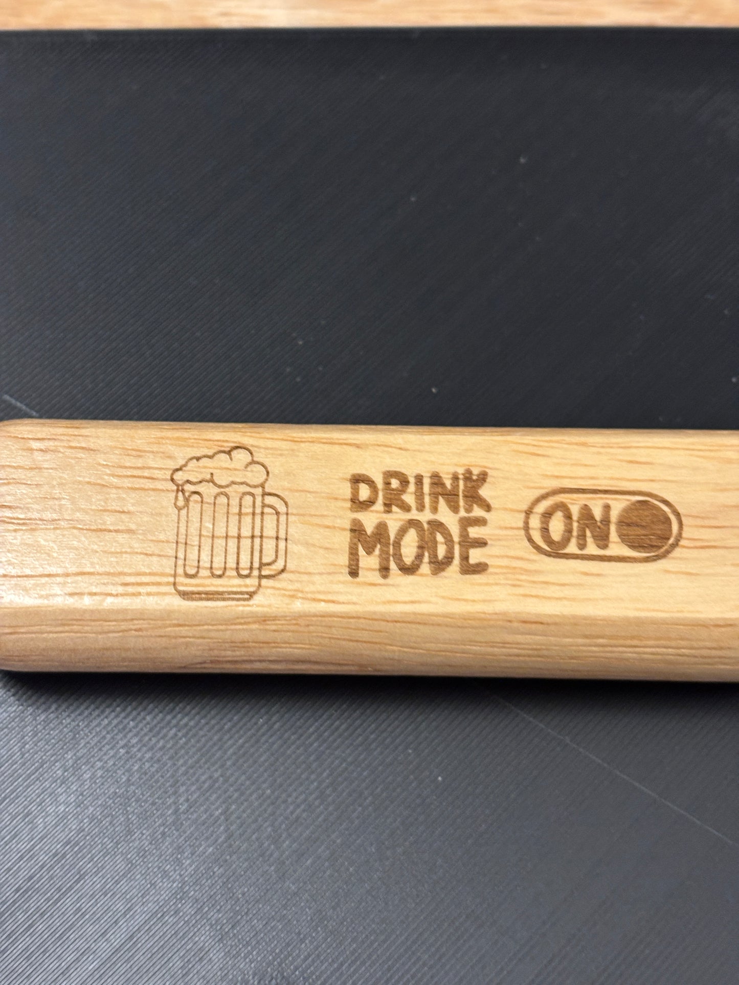 Drink Mode On bottle opener, Custom bottle opener, Engraved wooden bottle opener,