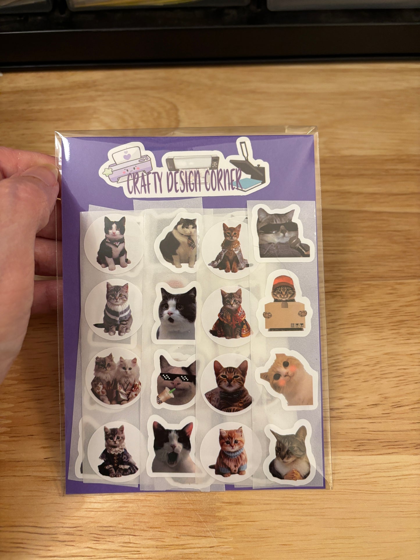 40 pcs Cool Cat Sticker Pack