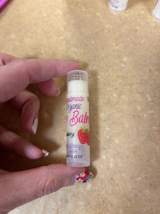 Organic Lip Balm - Strawberry flavoring
