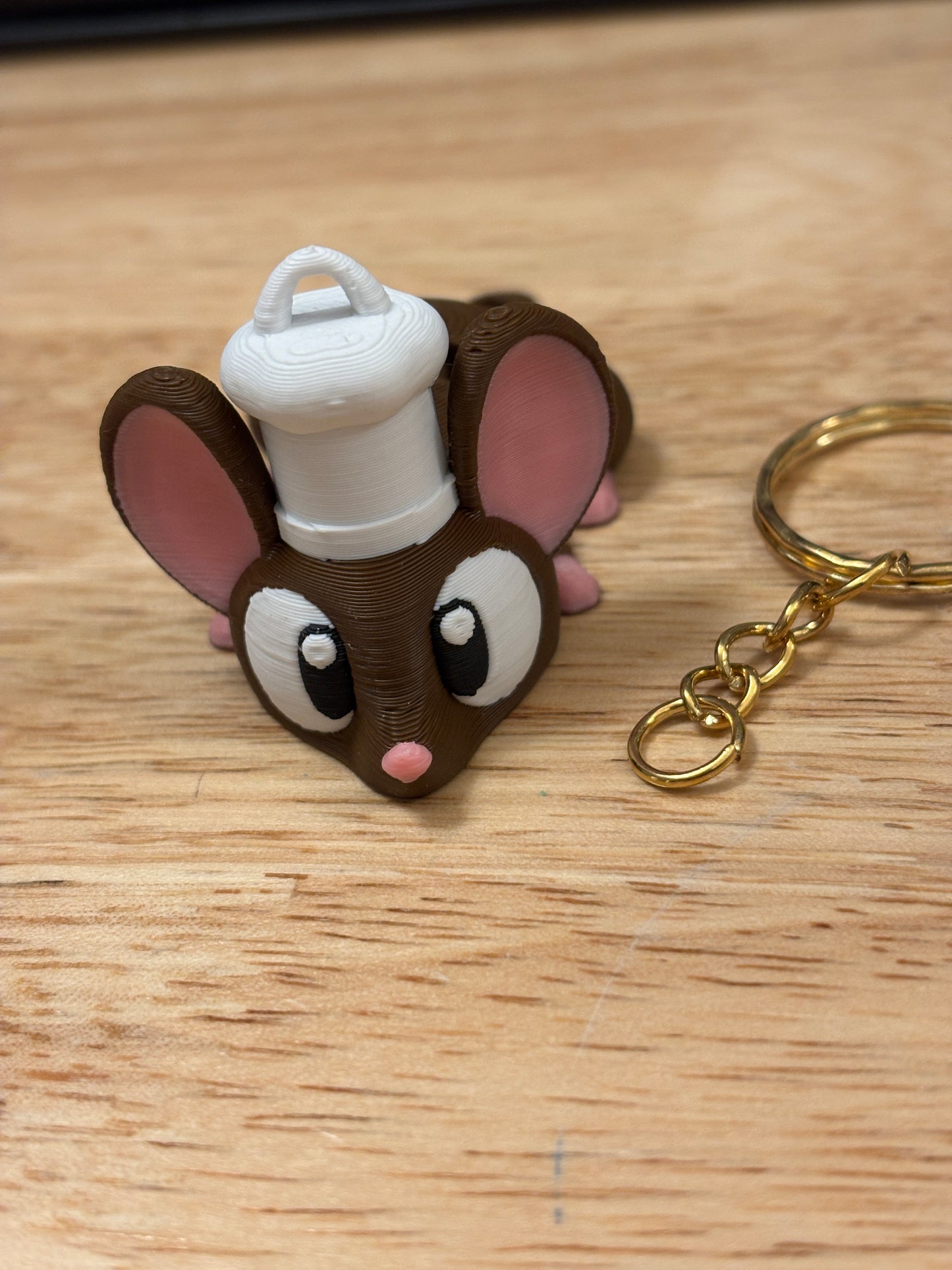 2 Cute Mice key chains, 3D printed mouse key chain