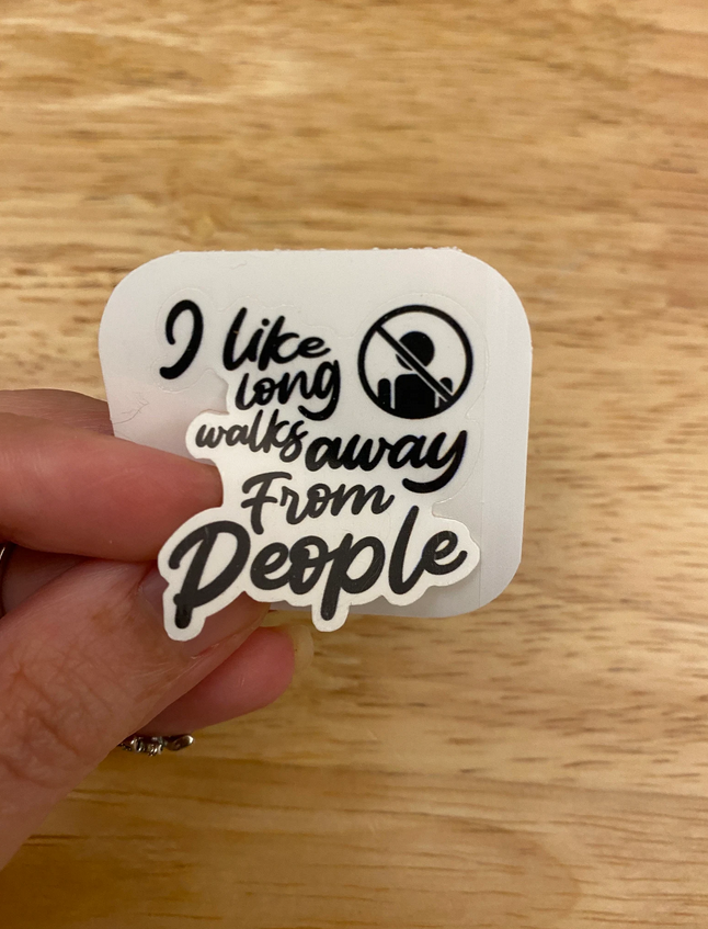 Introvert Stickers Bundle of 3 Stickers, Anti People Stickers Bundle, Laptop stickers, Don't care for people stickers