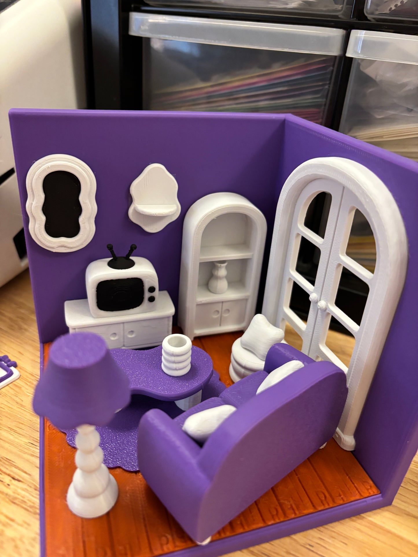 Custom Tiny Living Room, 3D printed living room, living room, Tiny Room