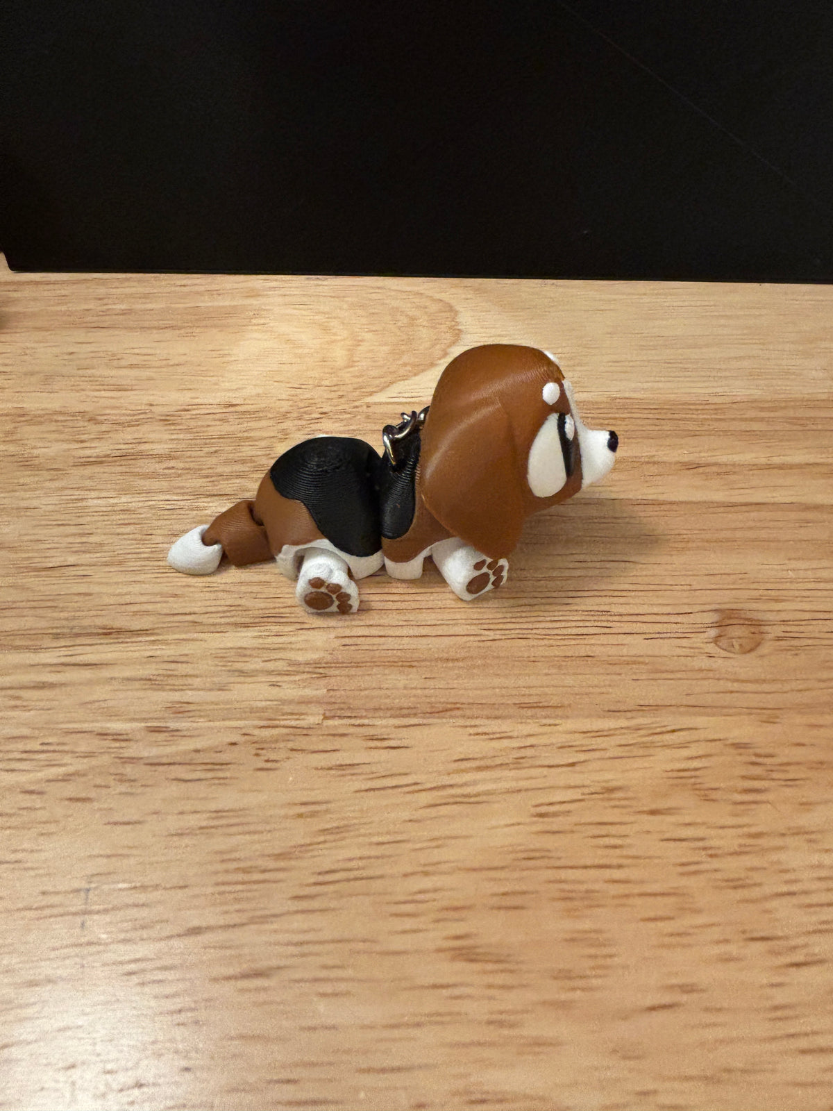 Beagle keychain, Big Eye Beagle Keychain, 3d printed keychain Dog, Cute Keychain, Flexi Beagle