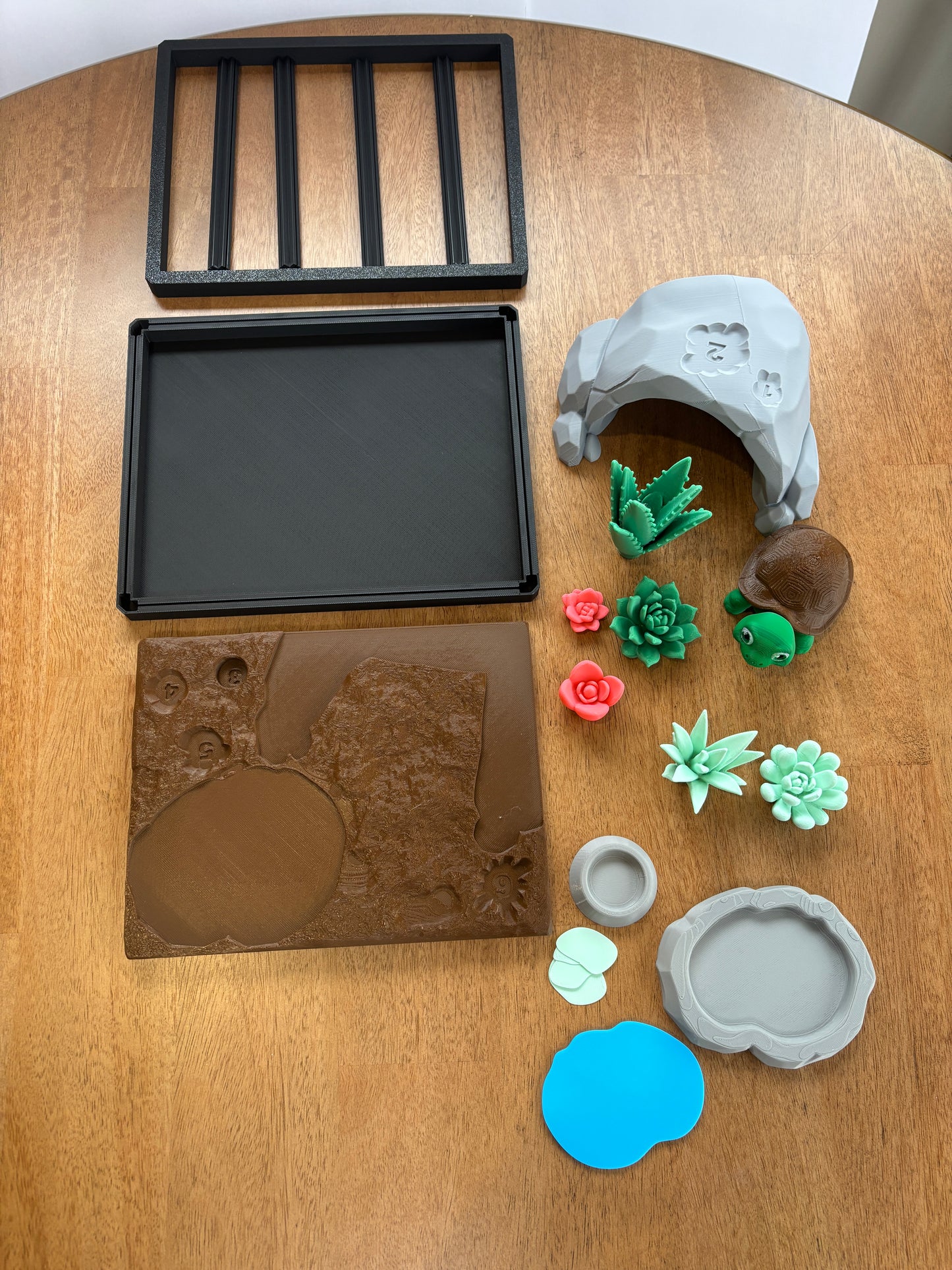 DIY Greek Tortoise terrarium, 3D printed tiny terrarium with tortie