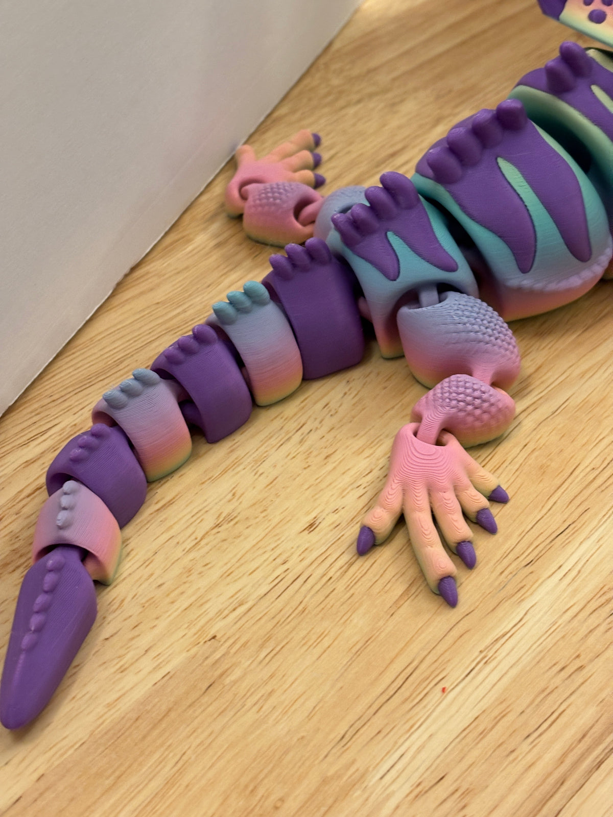 Flexi Iguana, 3D printed Iguana, Rainbow iguana, Moveable iguana
