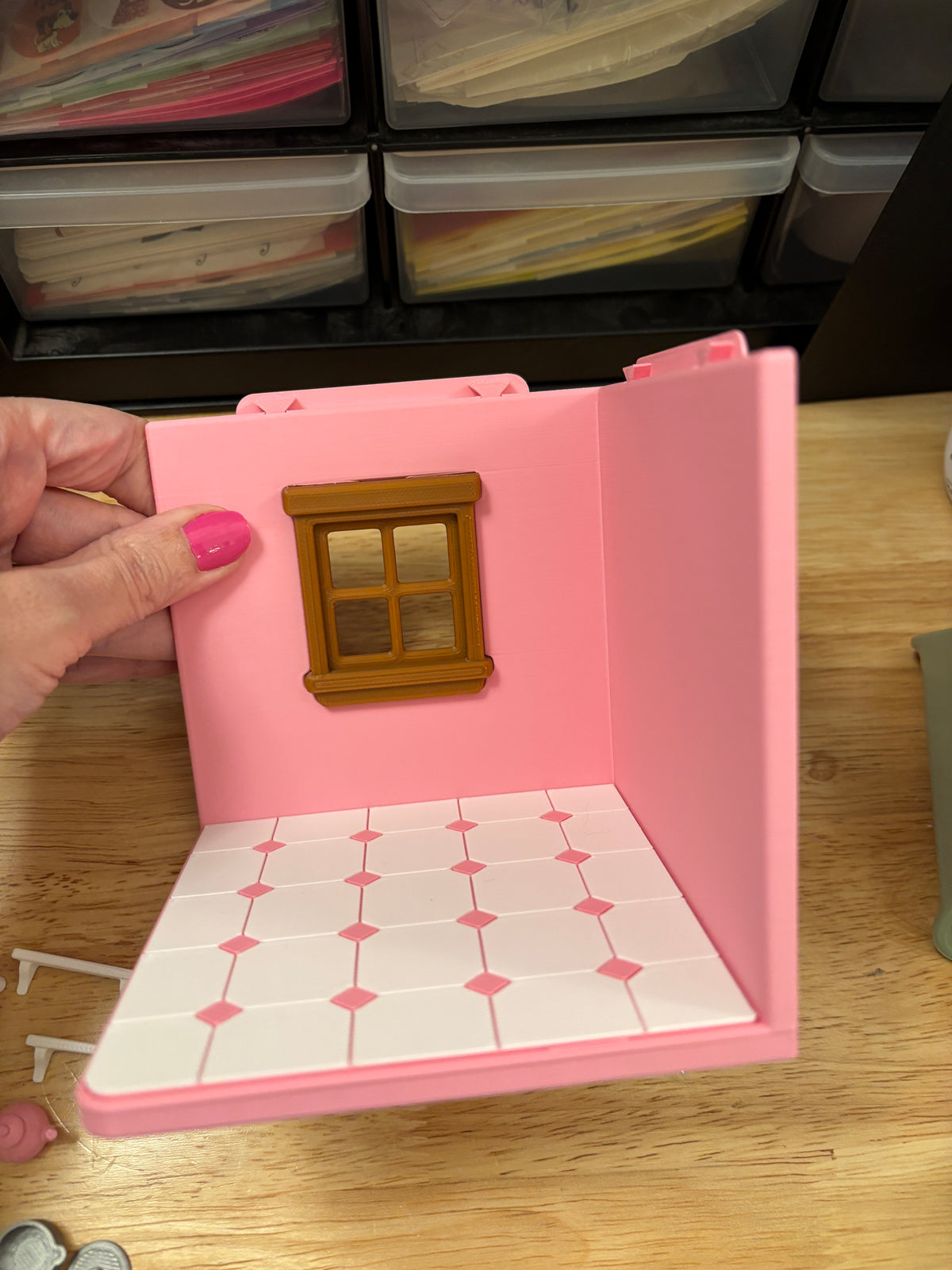 Custom Tiny Kitchen Room, 3D printed kitchen room, Kitchen room, Tiny Room, interconnecting rooms, Cute Kitchen setup