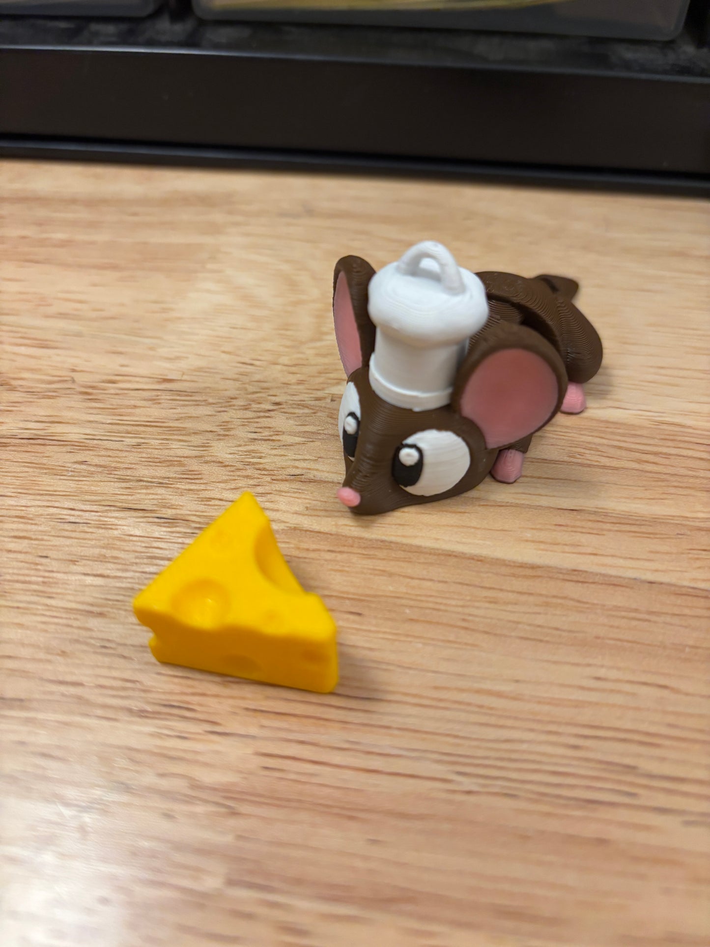2 Cute Mice key chains, 3D printed mouse key chain
