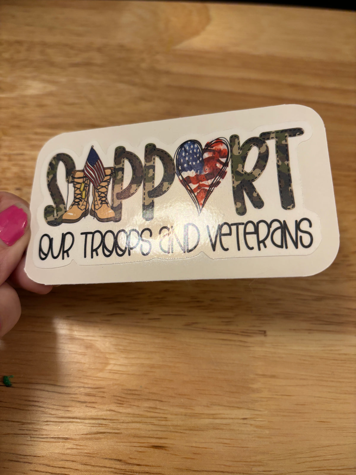 Support our Troops and Veterans STICKER, Military sticker, Laptop sticker, Army sticker, military sticker, Support Military sticker