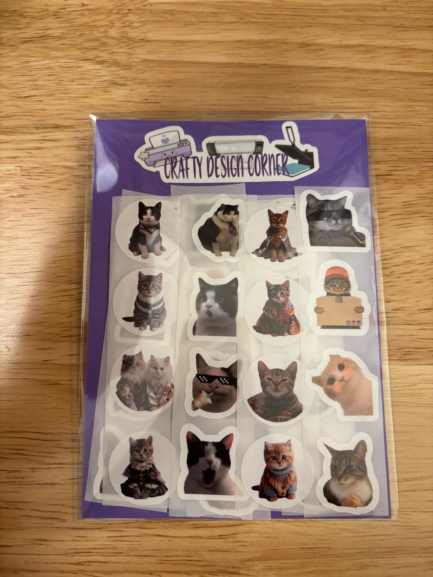 40 pcs Cool Cat Sticker Pack