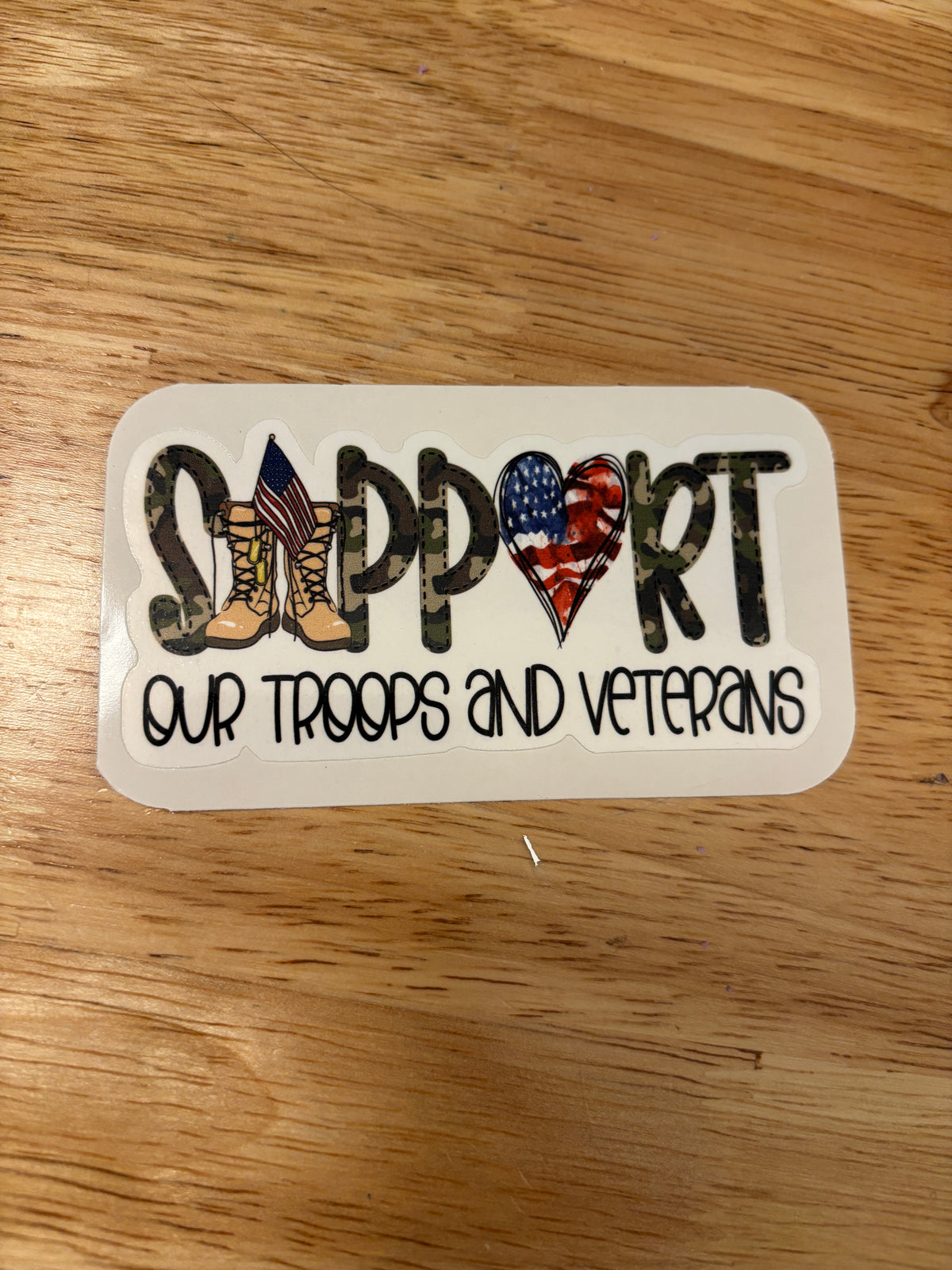 Support our Troops and Veterans STICKER, Military sticker, Laptop sticker, Army sticker, military sticker, Support Military sticker