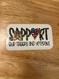Support our Troops and Veterans STICKER, Military sticker, Laptop sticker, Army sticker, military sticker, Support Military sticker
