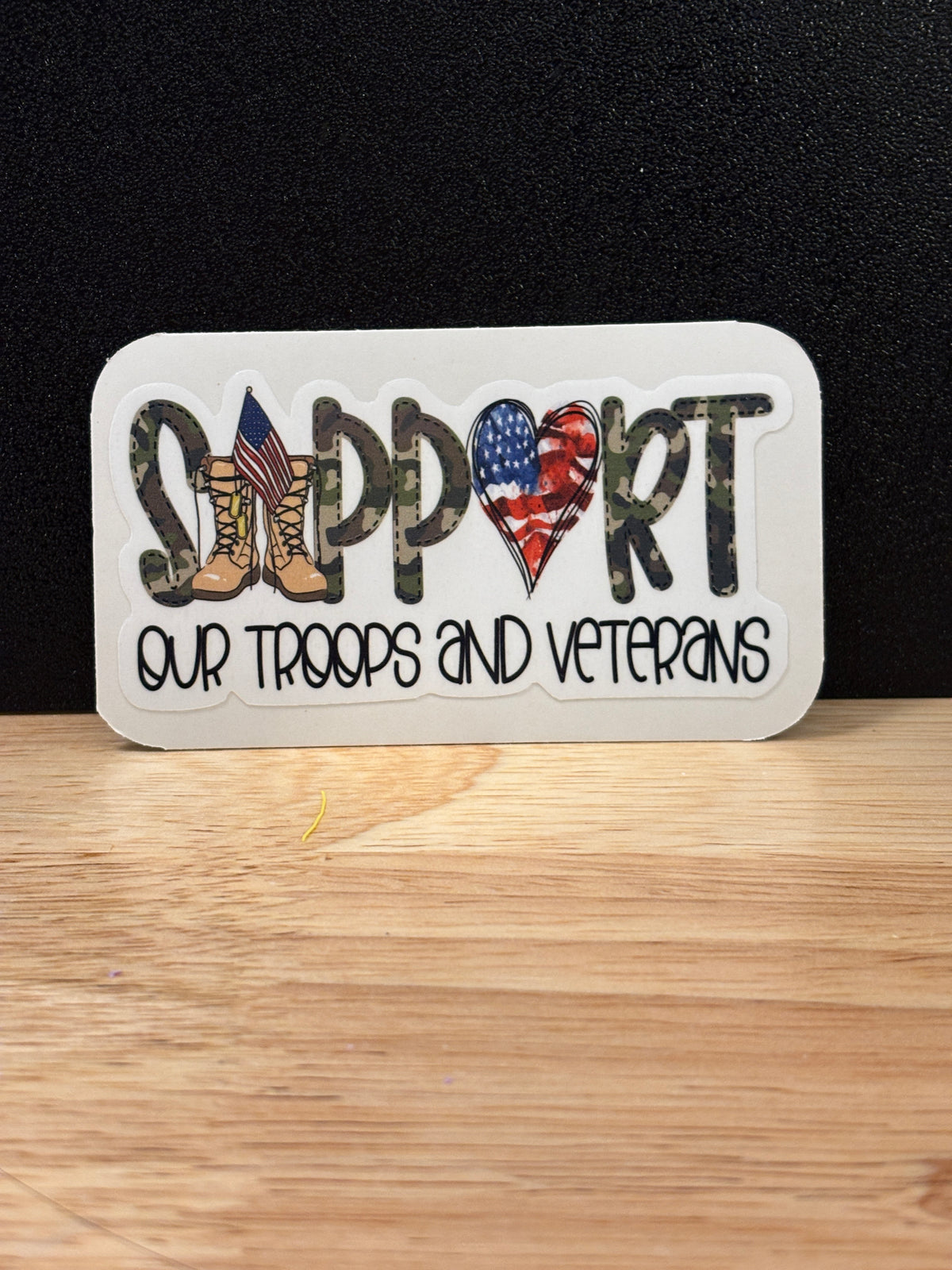 Support our Troops and Veterans STICKER, Military sticker, Laptop sticker, Army sticker, military sticker, Support Military sticker