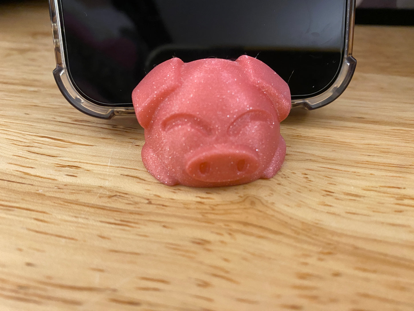Cute Pig Phone Stand, Pig Stand, Desk Pig stand, Pig Cell Phone Stand