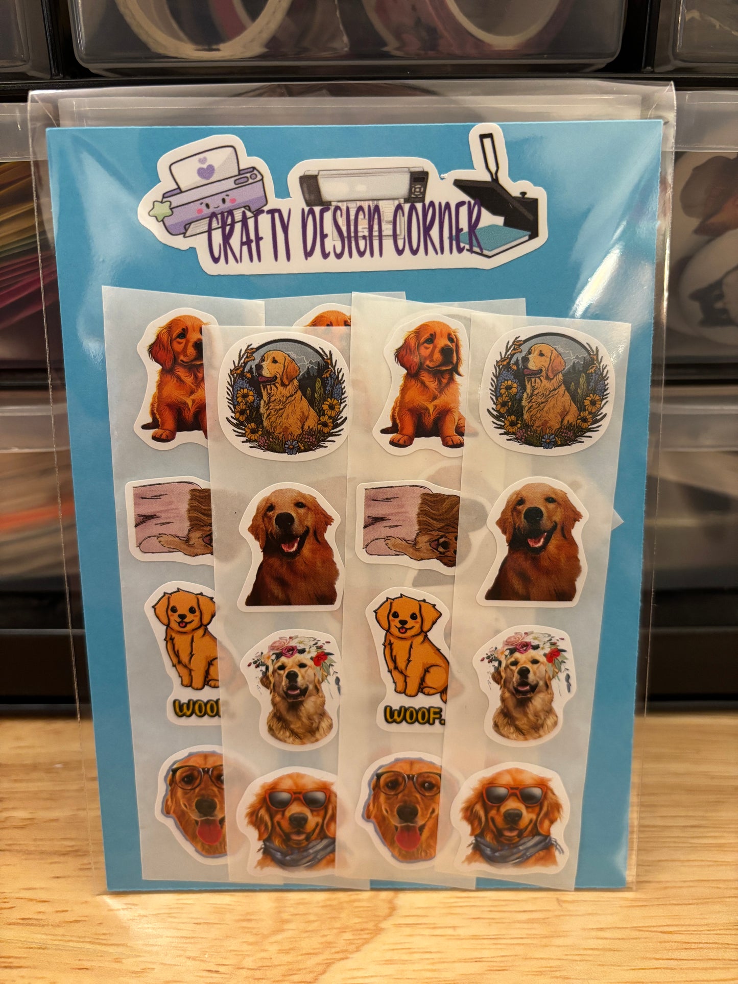 30 pcs Golden Retriever sticker Packs