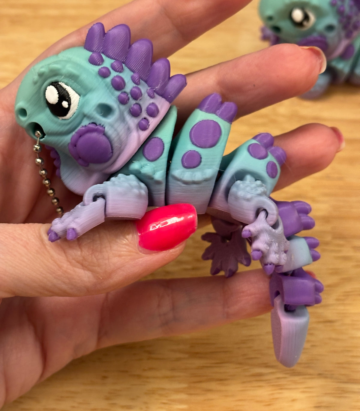 Baby Flexi Iguana keychain, 3D printed Iguana, Rainbow iguana, Moveable iguana