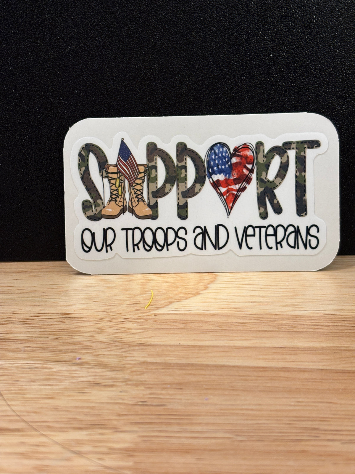 Support our Troops and Veterans STICKER, Military sticker, Laptop sticker, Army sticker, military sticker, Support Military sticker