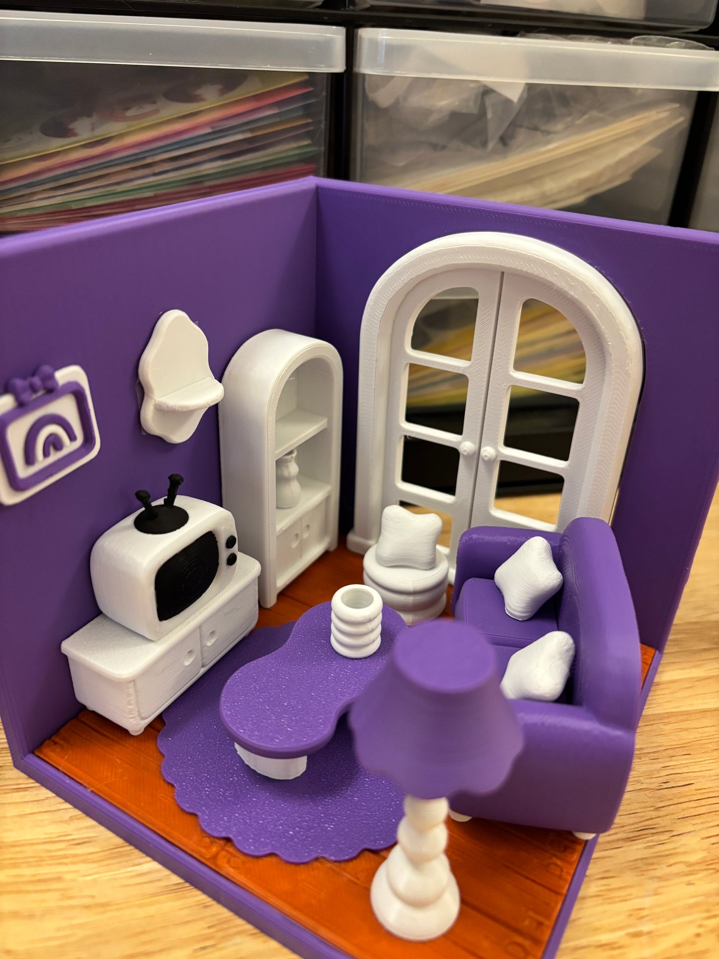 Custom Tiny Living Room, 3D printed living room, living room, Tiny Room