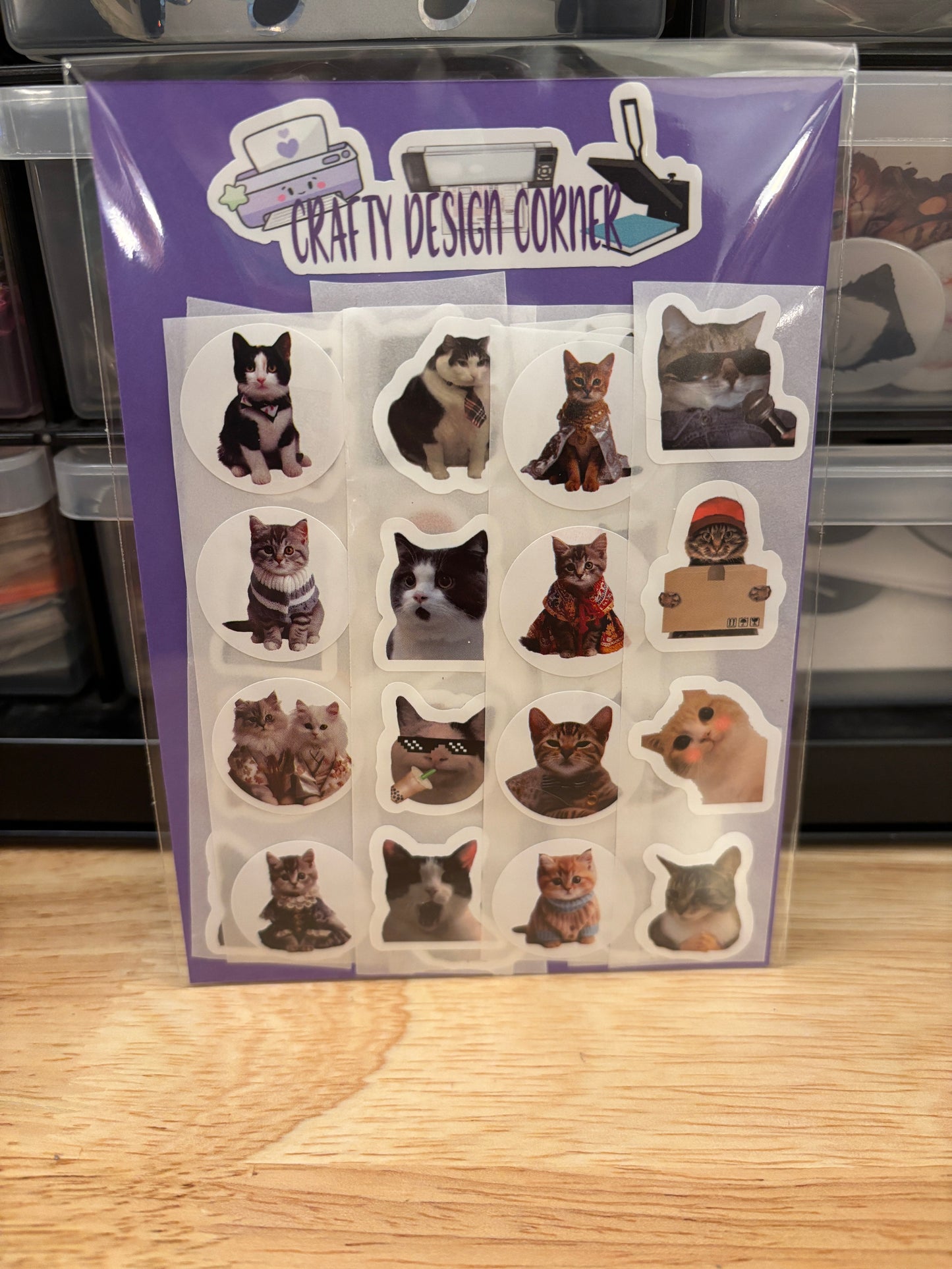 40 pcs Cool Cat Sticker Pack