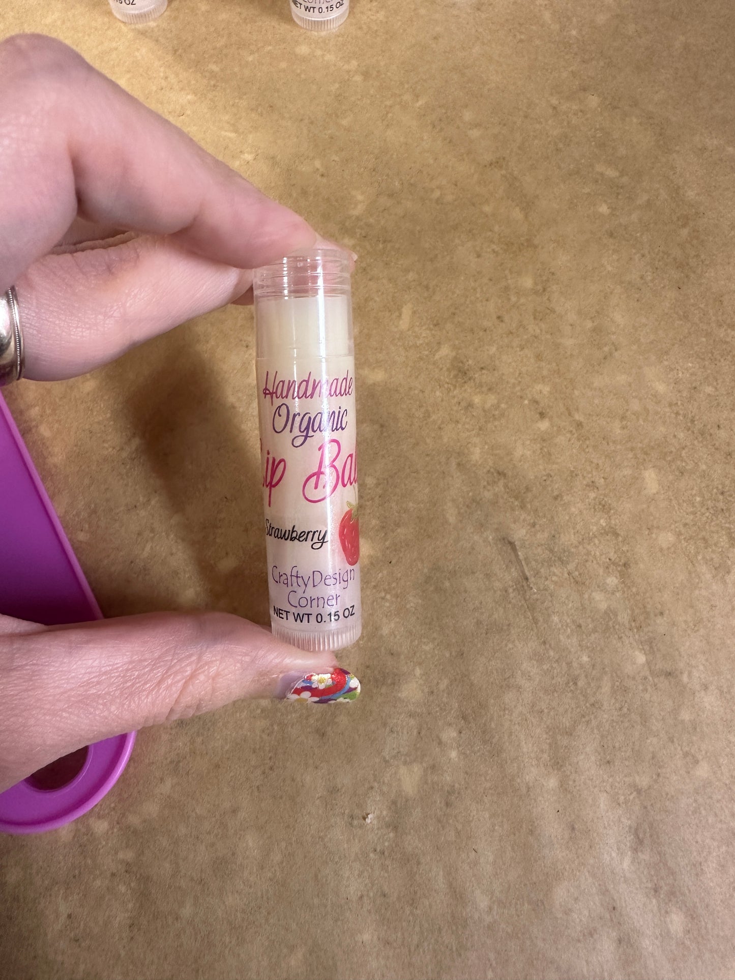 Organic Lip Balm - Strawberry flavoring
