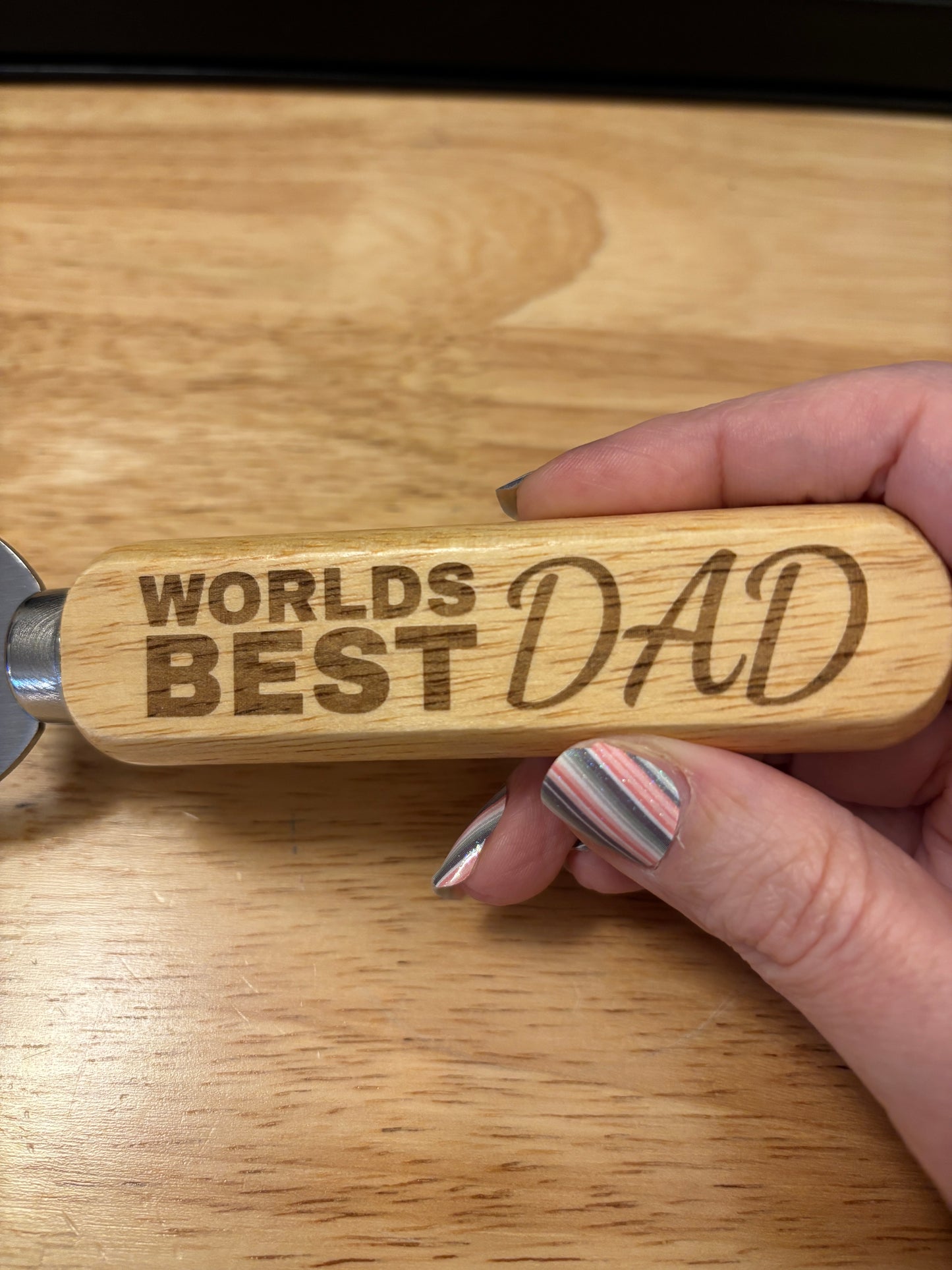 Worlds Best Dad bottle opener, Custom bottle opener, Engraved wooden bottle opener