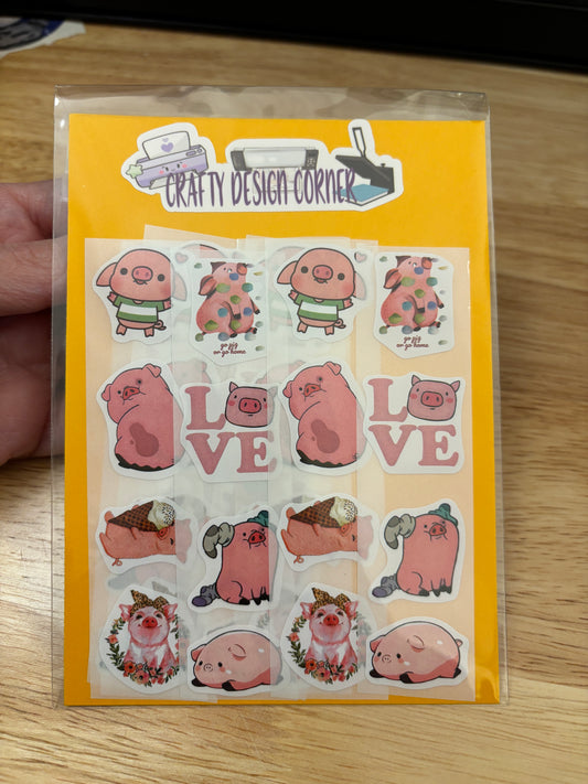 40 pcs Pig sticker pack