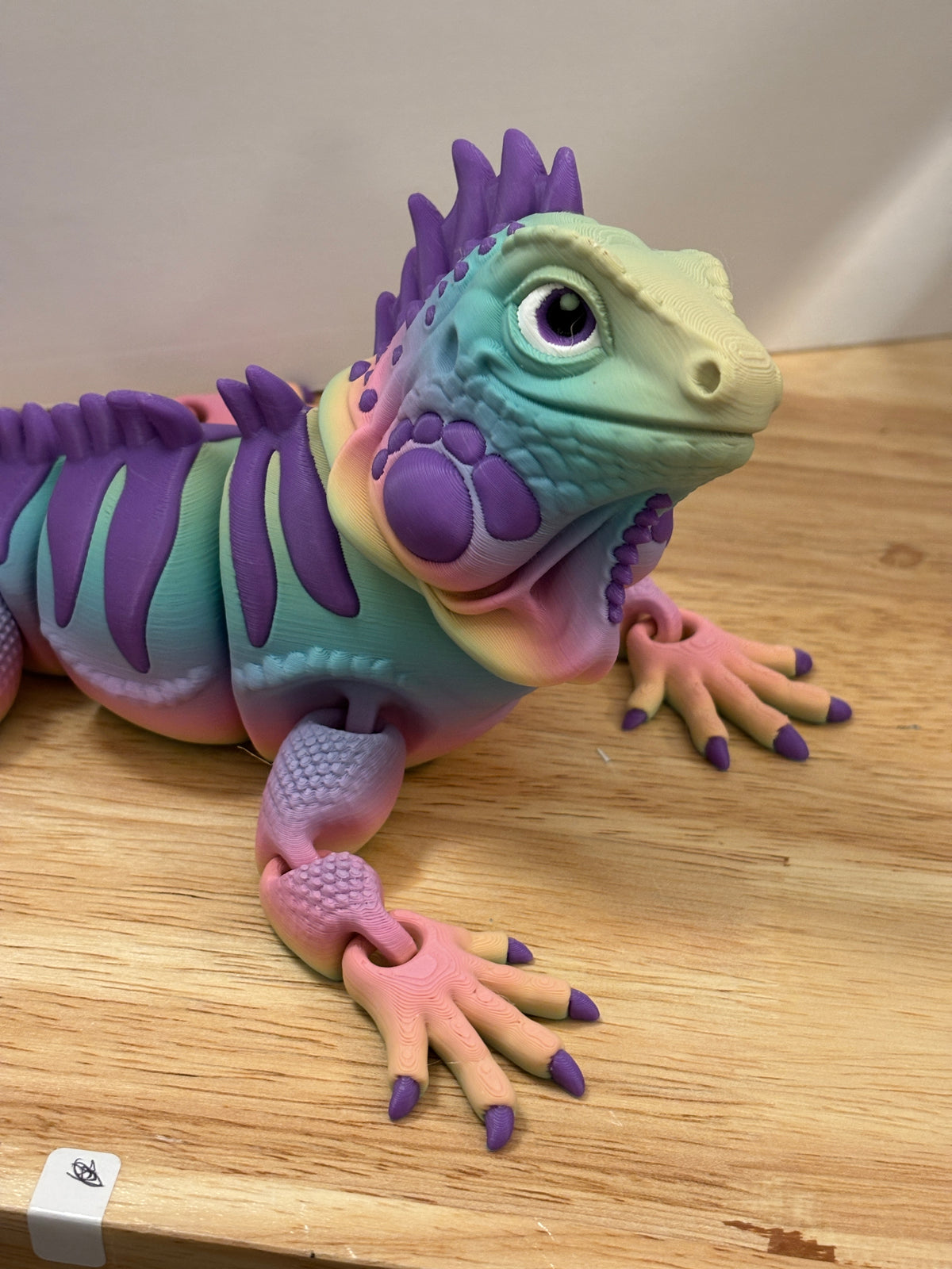Flexi Iguana, 3D printed Iguana, Rainbow iguana, Moveable iguana