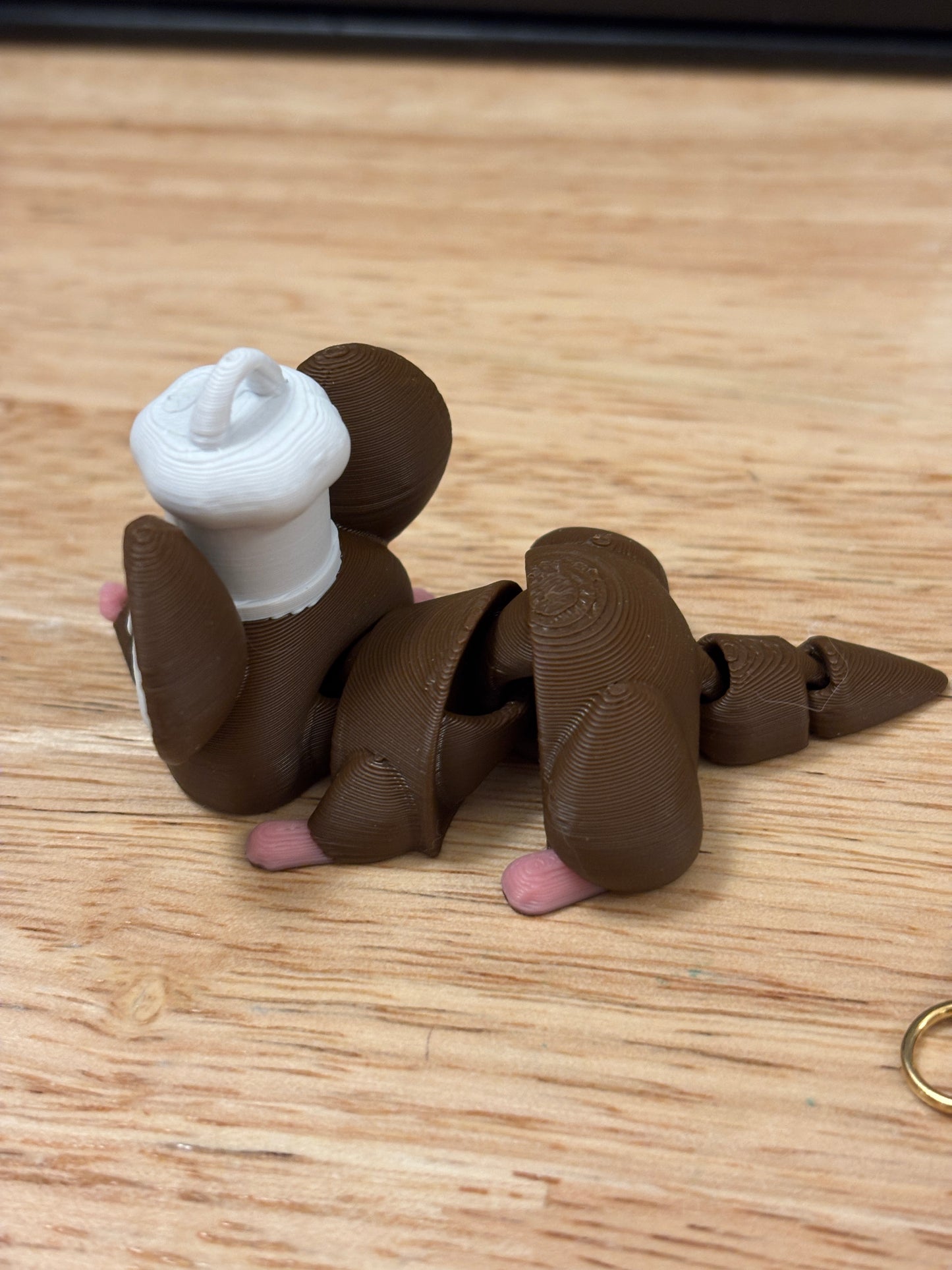 2 Cute Mice key chains, 3D printed mouse key chain