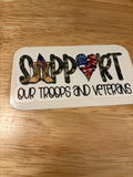 Support our Troops and Veterans STICKER, Military sticker, Laptop sticker, Army sticker, military sticker, Support Military sticker