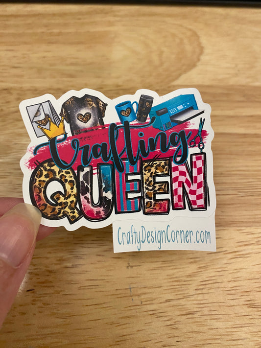 Crafting Queen sticker, easy peel sticker