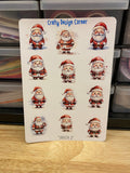 Bundle duo Santa Sticker Sheet and Santa Stamp Washi tape, Santa sheet, Stamp washi tape