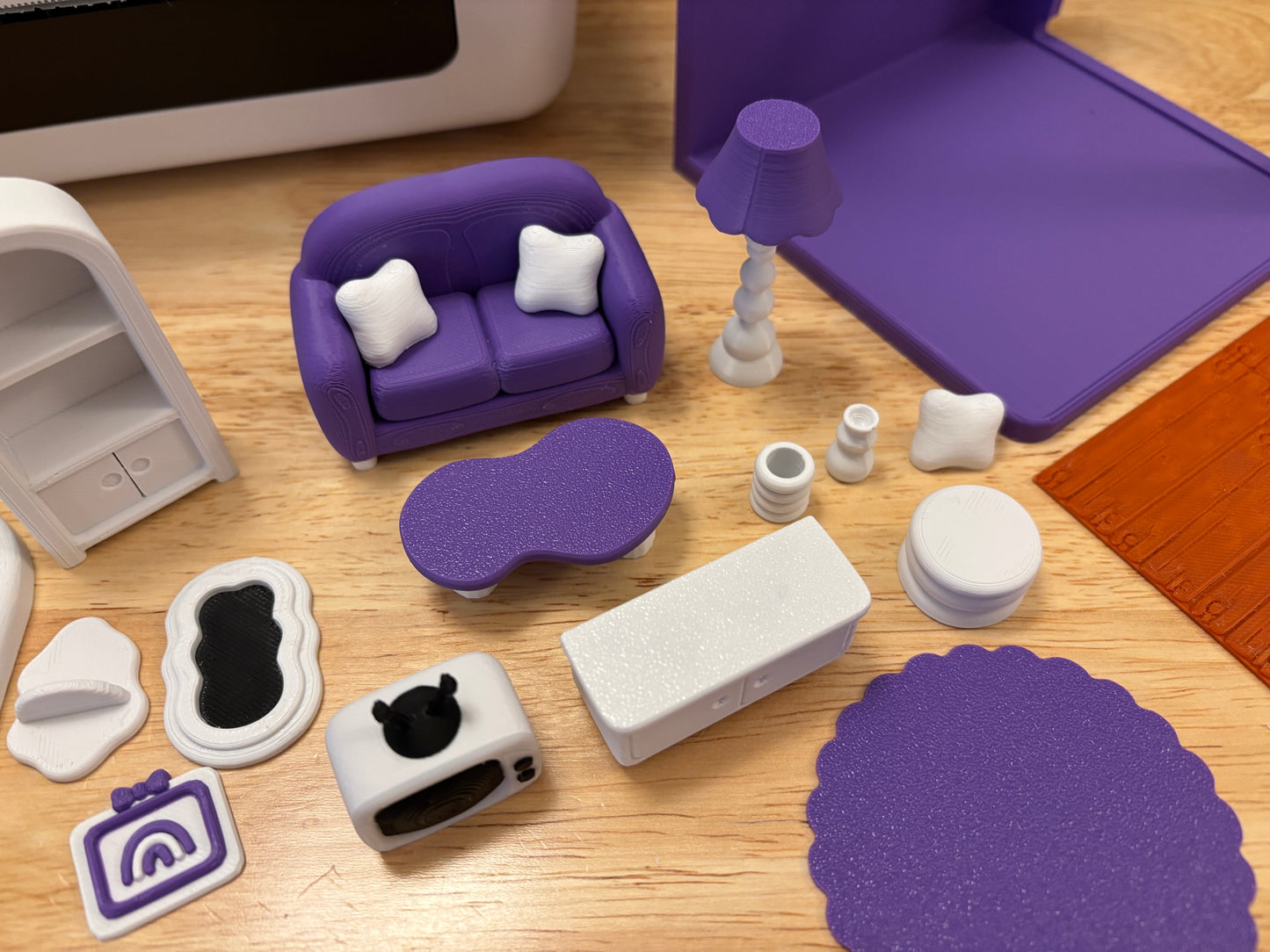 Custom Tiny Living Room, 3D printed living room, living room, Tiny Room