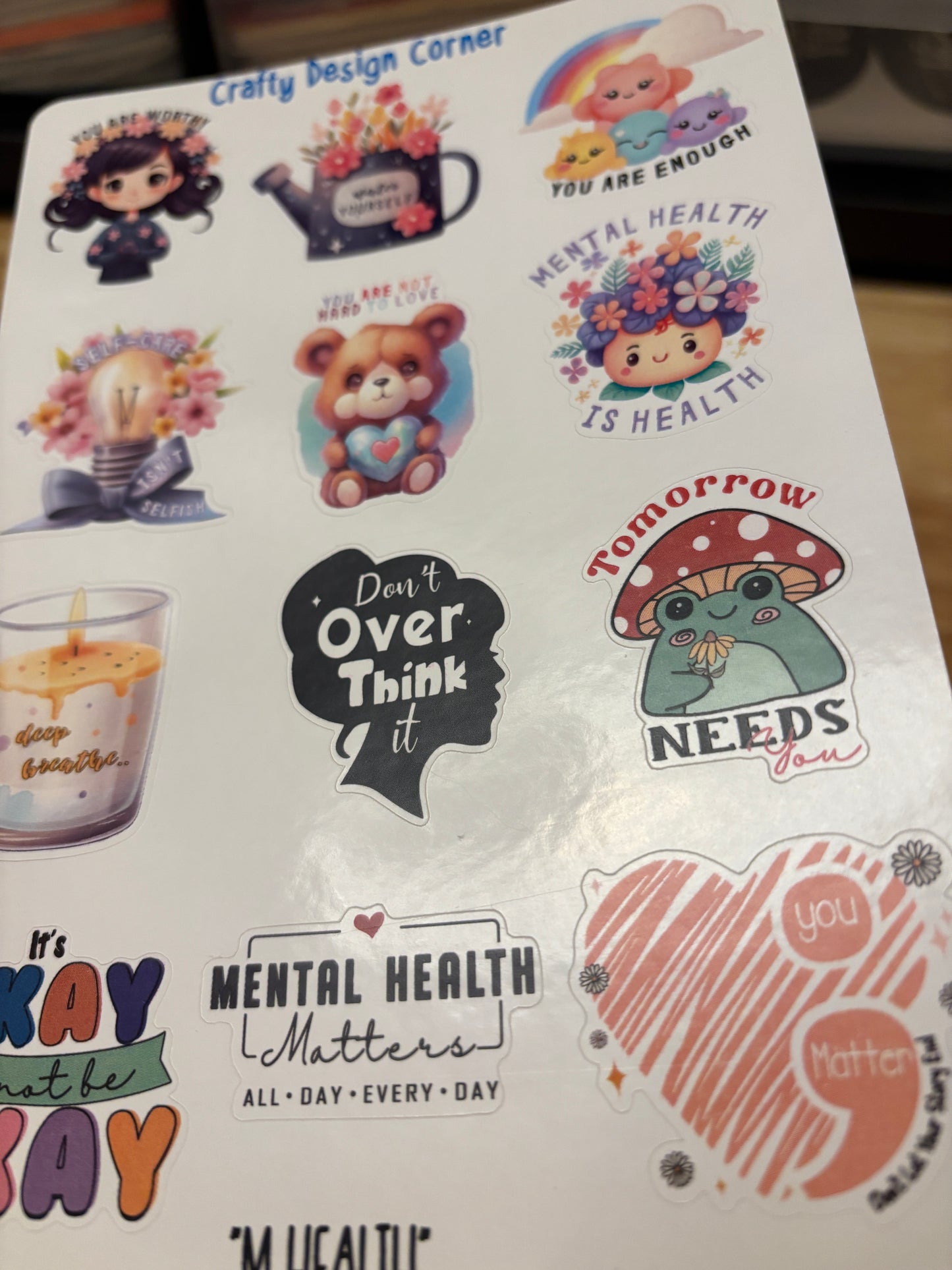 Mental Health sticker sheet 2