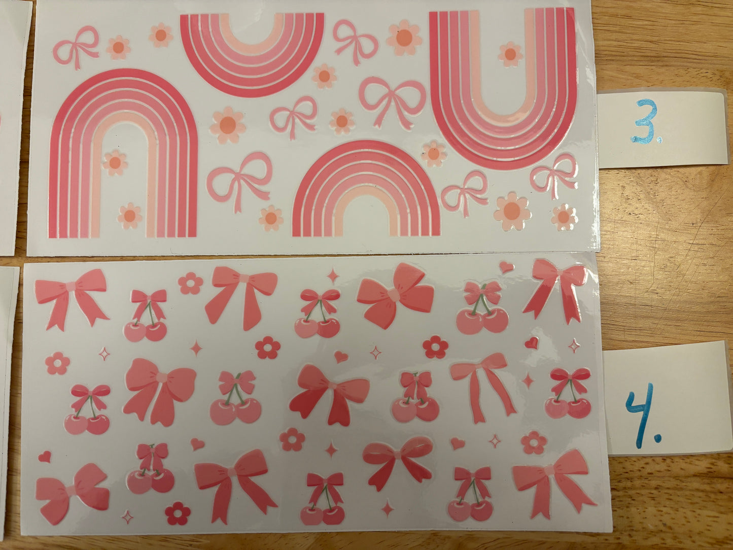 Bows Tumbler, Pink Bows and Rainbow, options